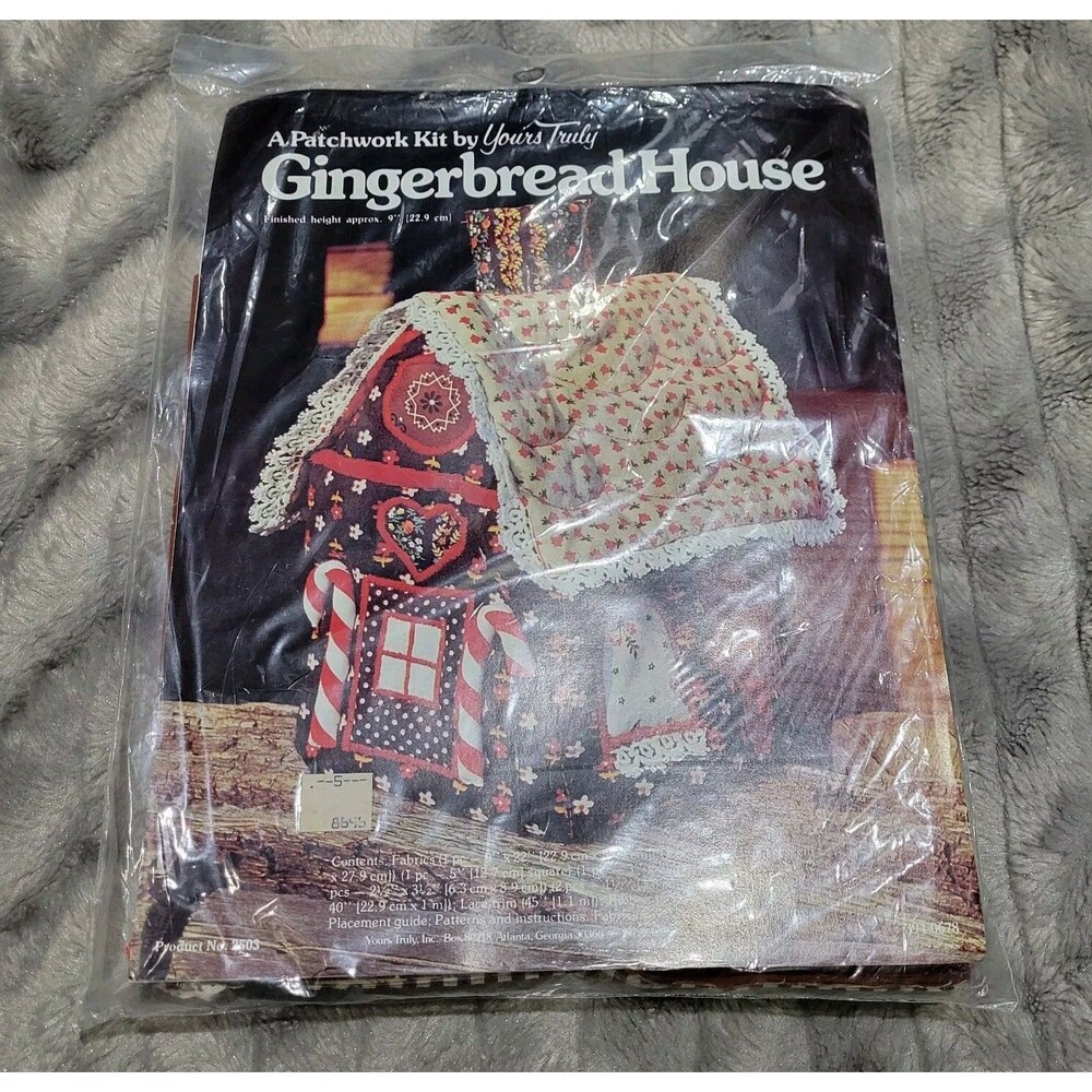Yours Truly Patchwork Kit Gingerbread House Craft Vintage 1978 Sealed